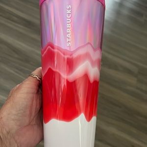 Starbucks Pink/Red Color Wave Cold Cup Tumbler VENTI NEW
